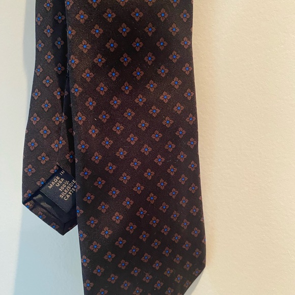 Banana Republic men’s necktie – brown with flower pattern - Picture 2 of 2